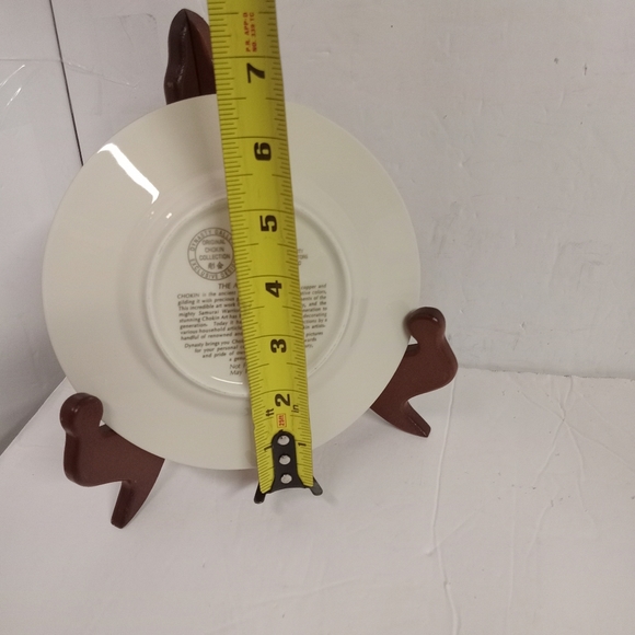 Dynasty Original Art of Chokin Plate Collectible  Decor w/Stand - Picture 3 of 5